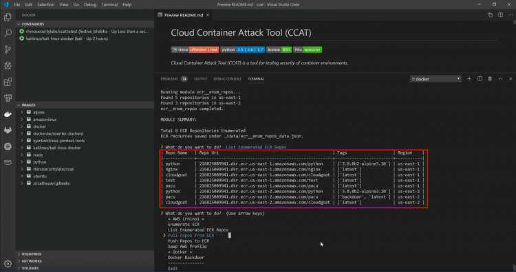 Exploiting AWS ECR and ECS with the Cloud Container Attack Tool (CCAT)